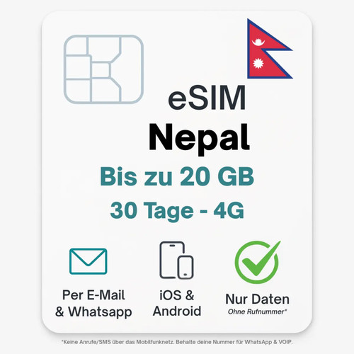 Nepal esim datentarif - esim,