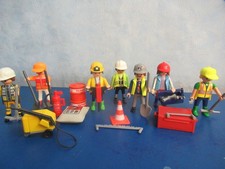 7 x Bauarbeiter Bau  Figuren