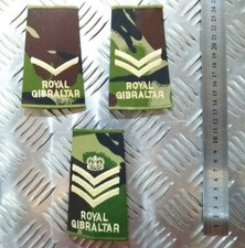 Army Rang Slide Woodland DPM Camo Royal Gibraltar Regiment Assorted Ranks