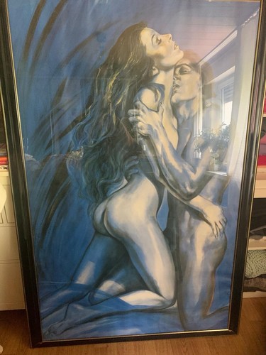 Blaues bild liebespaar mit - blaues,