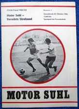 BSG Motor Suhl - ASG Vorwärts Stralsund  1982 - 1983  FDGB POKAL Achtelfinale
