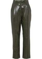 Lederimitat-Hose Gr. 38 Oliv