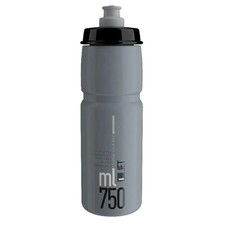 Elite Trink Flasche Jet 750ml Grau Schwarz Fahrrad Sport Superleicht Wasser 74mm