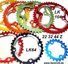 Aerozine Kettenblätter 22 32 44 64 104 chainring shimano xt slx Kettenblatt 9/10