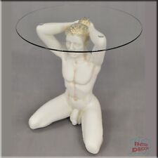 Beistelltisch Glas Glastisch Couchtisch Kaffeetisch Design Erotik Mann Modern