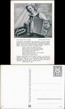 Ansichtskarte  Liedansichtskarte "Komm zurück" - Frau mit Akkordeon 1938