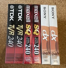 6 x leere VHS, OVP,  240