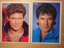 David Hasselhoff - 2x Bravo Autogrammkarten