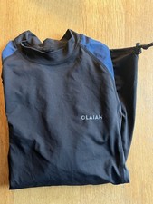 Olaian Jungen UV-Schutz-Shirt UPF 50+ Tauch- Surf- Badeshirt navy Langarm