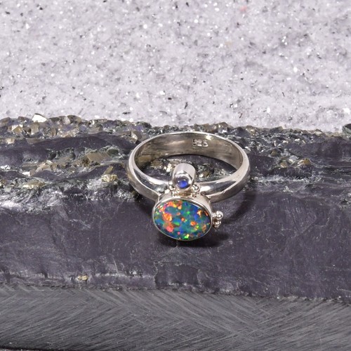 Opal dublette ring - opal,