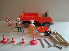 Playmobil 3474 unvollständig Bau- LKW Unimog , mit Zubehör , Super Zustand