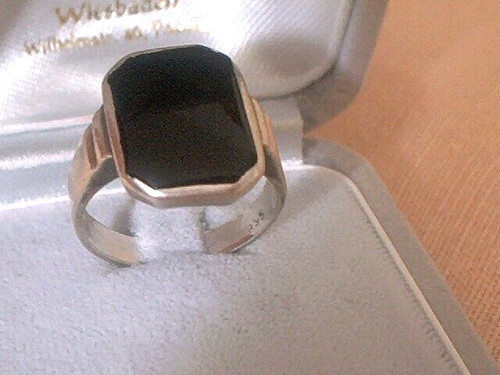 Art deco siegelring silber - art,