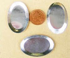 3 Großer Ovaler Metall Blech Bäckerei Schalen Tumdee 1:12 Maß Puppenhaus Mini L