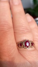 Rubin Ring gold 333, Antik