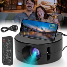 Mini Projektor Tragbarer Videoprojektor HD Heimkino Filmprojektor für Smartphone