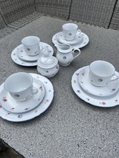 Burg Lindau Porzellan Streublümchen Vintage 14 Teilig