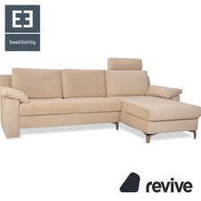 Ewald Schillig Flex Plus Stoff Ecksofa Beige Sofa Couch Kopfstütze