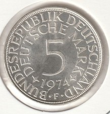 5 DM 1974 F - Silbermünze