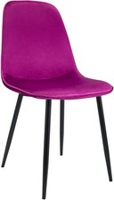 #Lage409 Esszimmerstuhl Maryam Samt lila Küchenstuhl Polsterstuhl Lehnstuhl