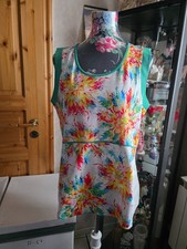 Damen  Shirt Privacy Größe 44 Weiß mit buntem Motiv