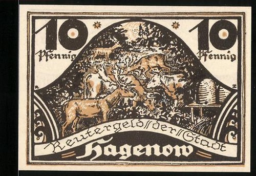 Notgeld hagenow pfennig - notgeld,