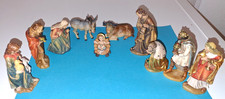 Holzfiguren, 10  Krippenfiguren, geschnitzt, Kostner, 9,5 cm, Handarbeit, TOP91J