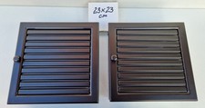 Lüftungsgitter Schwarz Warmluftgitter Kaltluftgitter Kamin Ofen  23 X 23 cm