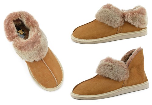 Lammfell leder mokassin - lammfell,