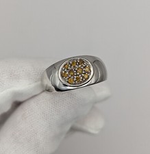 925 Silber Ring mit Sphen Edelstein 0,37 ct. Herren Ring mit Zertifikat