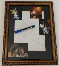 Queen Signed Papier Munic 1984 Roger Taylor John Deacon  Brian May