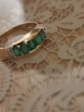 Gold Ring 585 mit Smaragden