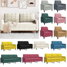 Sofa Garnitur Polstersofa Couch Sessel Loungesofa Wohnzimmersofa Samt vidaXL