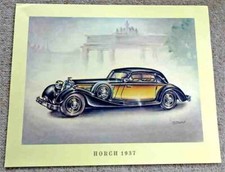 Kunstblatt Oldtimer HORCH 1937