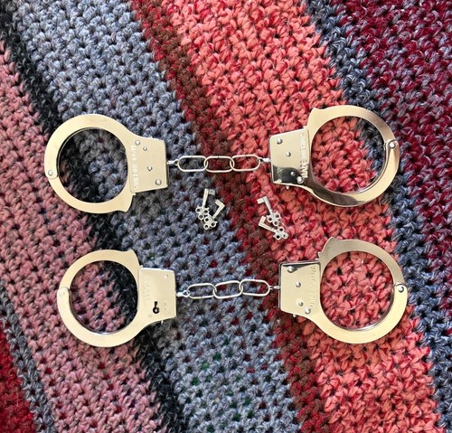 Metall handschellen mit - 2x,