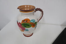 Blumenvase Henkelvase Ton - Keramik  Blumen    60/70er Jahre, H. 26,5 cm,