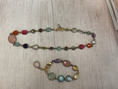 Edelstein schmuckset kette - edelstein, +
