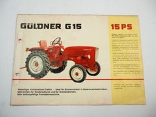 Güldner G15 Dieselschlepper Traktor 15 PS Prospekt 1965