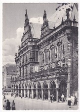 AK Bremen, Rathaus, Sonderstempel Luftschutz, aus 1957, gelaufen