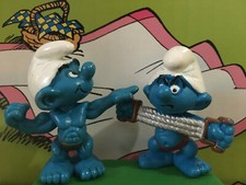 FITNESS  SCHLUMPF DUO BODYBUILDER SCHLÜMPFE  SMURFS PUFFI PITUFOS  SCHTROUMPFS