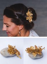 Goldene Hochzeit Haarschmuck und Anstecknadel Set Jubiläumsschmuck 50 Jahre Ehe