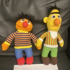 Sesamstraße Playskool Ernie & Bert Vintage Stofftiere Puppe Figurset 25cm 8