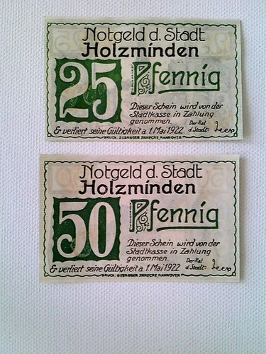 Banknoten notgeld stadt - banknoten,, notgeld,