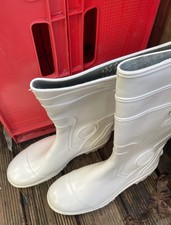 Tretorn Gummistiefel Metzger weiß Gr 47 Stahlkappe neuwertig
