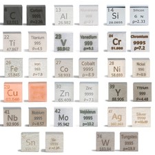 Metall 10mm Größe Würfel 99.95% Markiert Element Periodensystem Elementesammlung