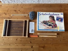 Interplay Schulwebrahmen aus Hartholz Webbreite 30cm Schiffchen Kamm mit OVP