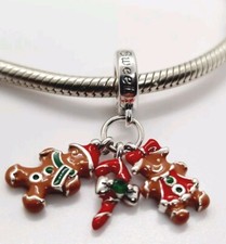 💗🩷S925 Weihnachten Lebkuchen Charm Anhänger Armband Geschenk💗