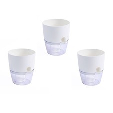 3er Set Pflanztöpfe Kräutertopf mit Bewässerungssystem Selbstbewässernd 15x18 cm
