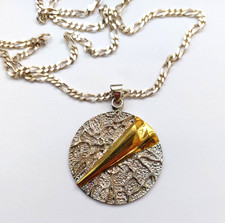 Anhänger mit Figaro-Kette, 60cm lang, 925er Silber (zusammen 32g)