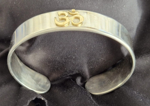 Mantra cuff bracelet - om,