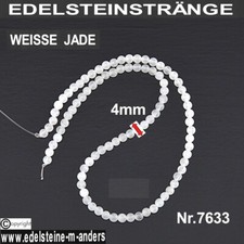 Jade weiß Kugel Perlen Strang